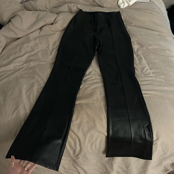 Abercrombie & Fitch Pants - Abercrombie curve love leather pants split hem